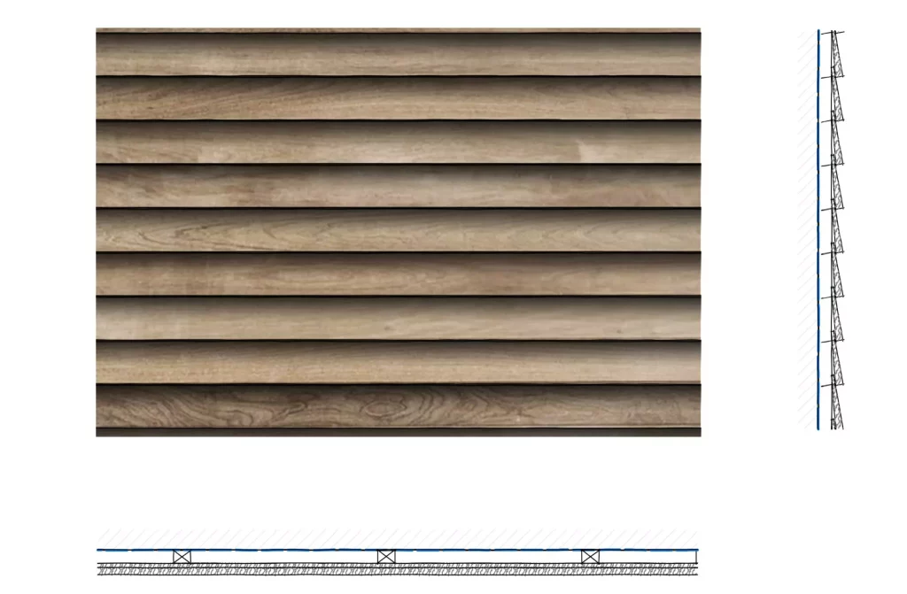 Horizontálne drevené obklady - feather edge
