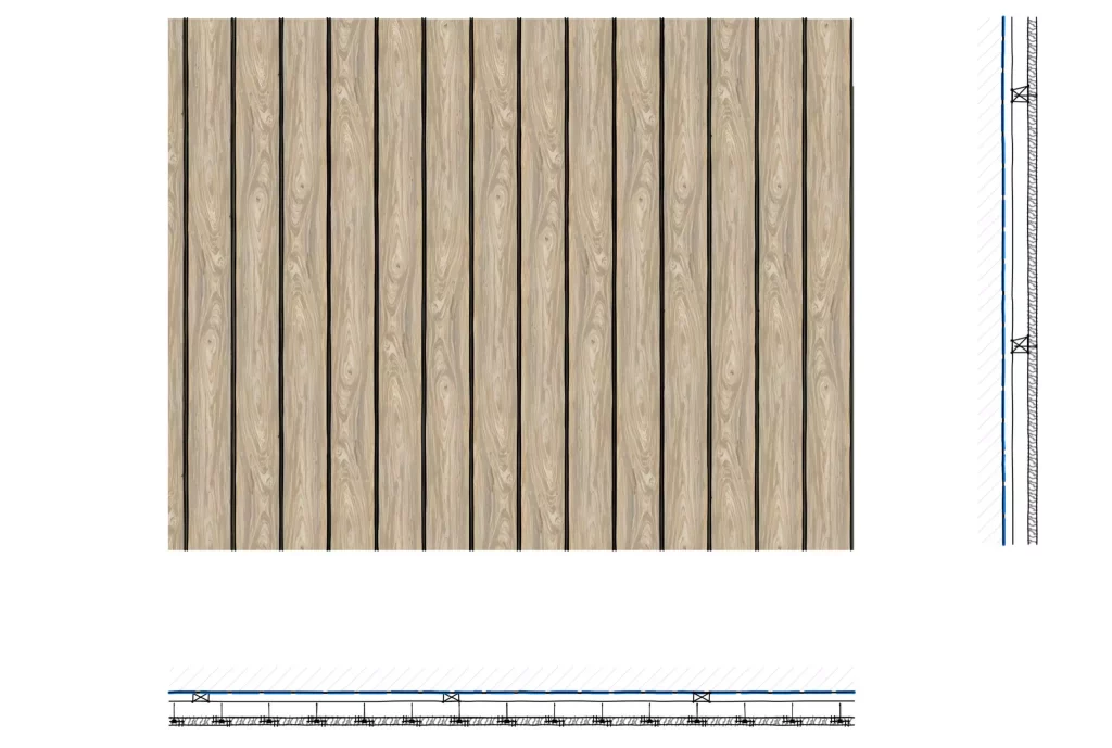 Vertikálne drevené obklady - palubovka