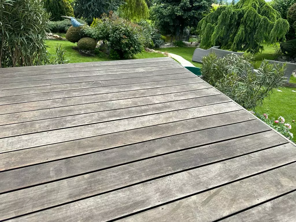 Obnova vzhľadu drevenej terasy, pred renováciou